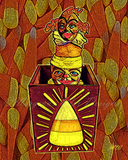 Candy Corn Jack In The Box Art Print