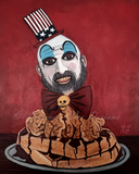 Captain Spaulding's Chicken & Waffles Horror Dessert Art Print