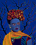 Frida Kahlo Art Print - Black Light Variant