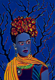 Frida Kahlo Art Print - Black Light Variant