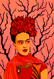 Frida Kahlo Art Print - Coral Variant