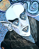 Moonlight Nosferatu Vampire Art Print - Cartoon