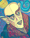 Moonlight Nosferatu Vampire Art Print - Cartoon Vivid