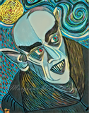 Moonlight Nosferatu Vampire Art Print - Slate