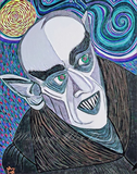 Moonlight Nosferatu Vampire Art Print - Swirl