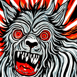"Rabid" Werewolf Horror Art Print
