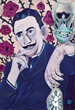 Salvador Dali Art Print - Magenta Variant