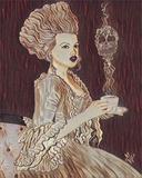 Victorian Lady's Tea Time Art Print - Antique Variant