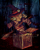 Witch Jack In The Box Art Print
