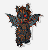 Gothic Bat Cat Acrylic Pin Inspired by Cats and Bats