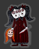 Dolly Dearest Acrylic Pin Inspired by Killer Conjoined Voodoo Dolls