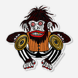 Crazy Cymbal Monkey Acrylic Pin Inspired by Toy Monkeys