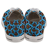 Women's Cymbal Monkey Low Top Canvas Sneakers in Aqua Blue