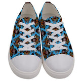 Women's Cymbal Monkey Low Top Canvas Sneakers in Aqua Blue