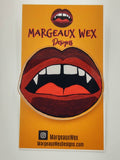 Vampire Lips Acrylic Pin Inspired by Gapped Tooth Vampires