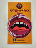 Pink Swirl Vampire Lips Acrylic Pin Inspired by Gap Toothed Vampires