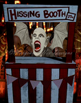 Bat Boy Hissing Booth Art Print - Crimson Carnival