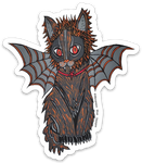 Gothic Bat Cat 4 Inch Sticker