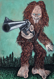 Dirty Hairy - Bigfoot With A Gun Art Print