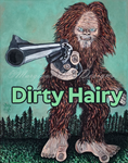 Dirty Hairy - Bigfoot With A Gun Art Print with Name