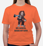 Big Foot Dirty Hairy Make My Day Graphic Tee in Orange