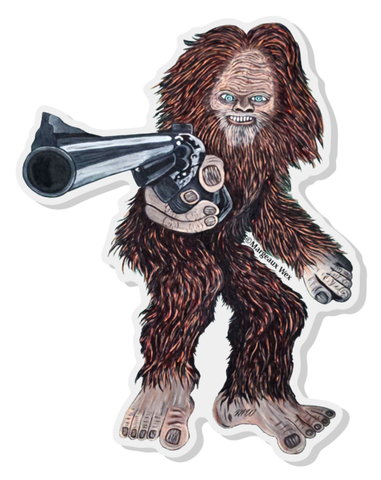 Bigfoot Dirty Hairy Acrylic Pin