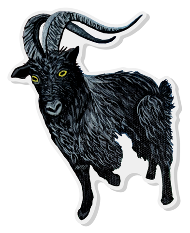 Black Phillip Goat Acrylic Pin