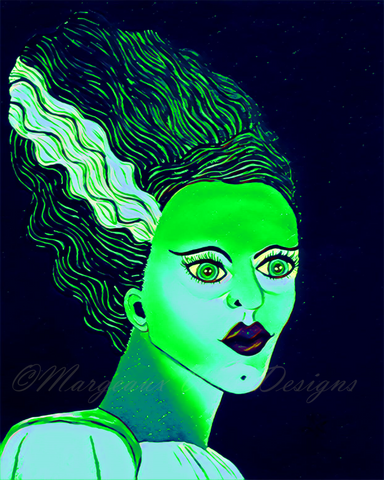 Classic Bride of Frankenstein Art Print - Slime