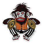 Crazy Cymbal Monkey 3 Inch Sticker