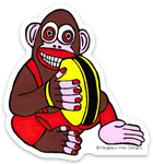 Cymbal Monkey 3 Inch Sticker