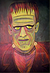 Classic Frankenstein's Monster Art Print -Antique