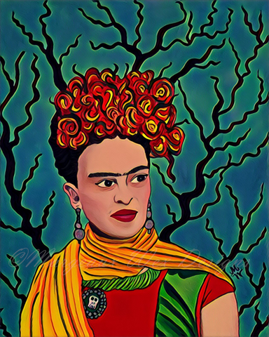 Frida Kahlo Art Print - Slate Variant