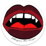 Gap Tooth Vampire Lips 3 Inch Sticker