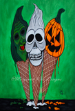 Halloween 3 Ice Cream Horror Dessert Art Print