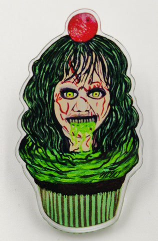Reagan Cupcake Acrylic Pin - The Exorcist