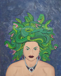 Medusa Self Portrait Art Print