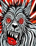 "Rabid" Werewolf Horror Art Print