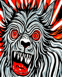 "Rabid" Werewolf Horror Art Print