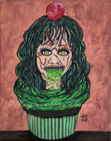 Regan Cupcake Horror Dessert Art Print