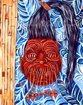 Shrunken Head Art Print - Sapphire Variant