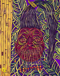 Shrunken Head Art Print - Violet Variant