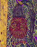 Shrunken Head Art Print - Violet Variant