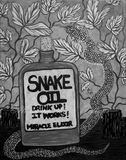 Snake Oil B&W Art Print