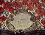 "Toad & Poppies 2" Art Print - Chocolate