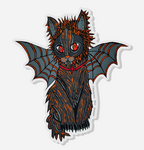 Gothic Bat Cat Acrylic Pin Inspired by Cats and Bats