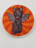 Bat Cat Acrylic Pin Inspired by Vintage Halloween