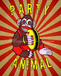 Cymbal Monkey Party Animal Art Print