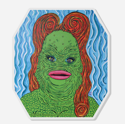 La Creature Fabulous Acrylic Pin Inspired by Creature From The Black Lagoon