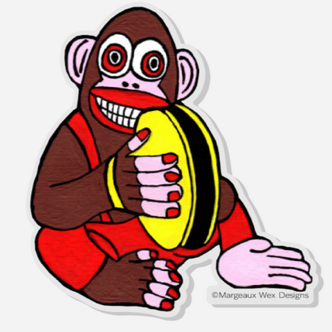Cymbal Monkey Acrylic Pin Inspired by Jolly Chimp Toys