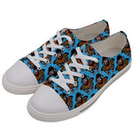 Women's Cymbal Monkey Low Top Canvas Sneakers in Aqua Blue